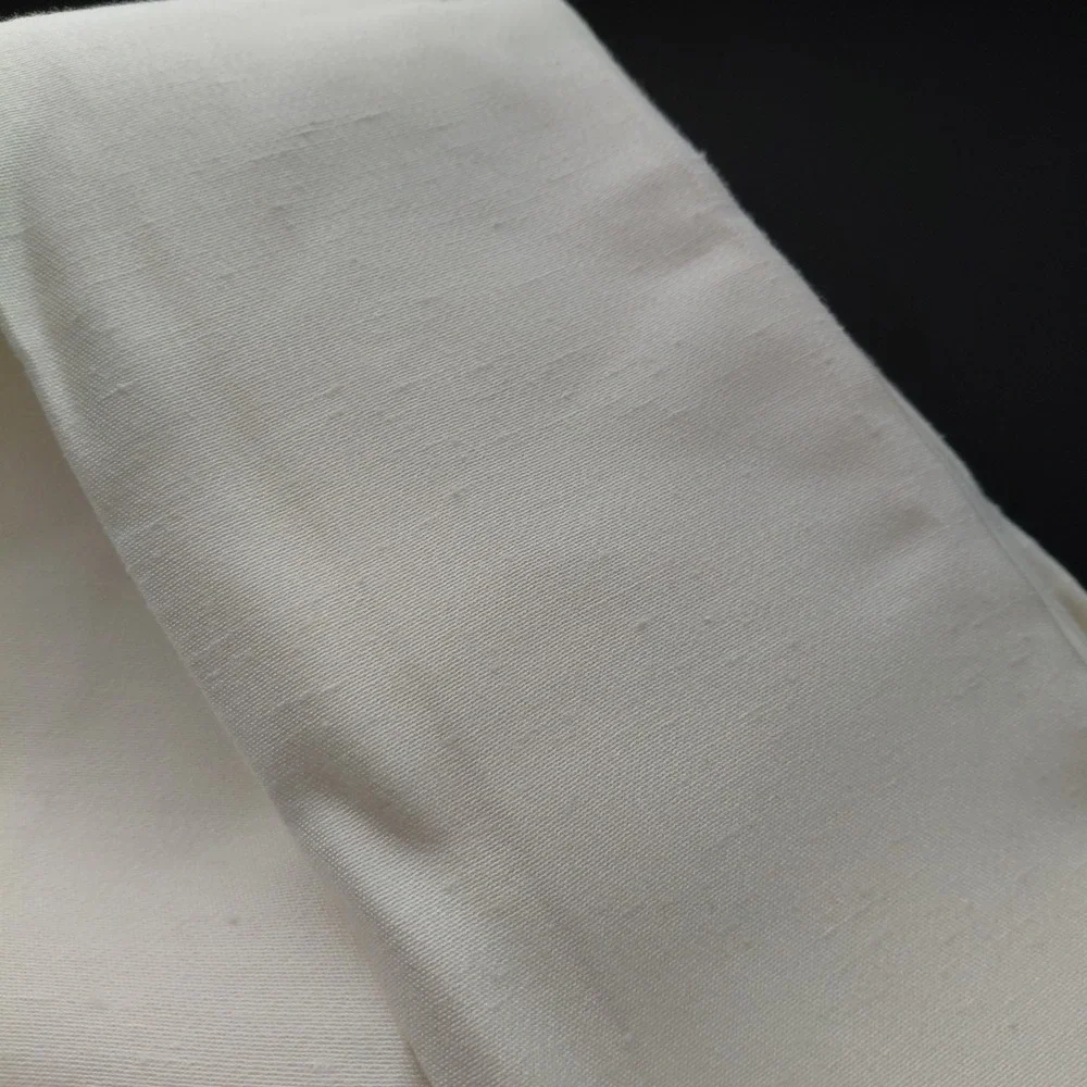 JCPenney Supreme pinch pleat drapes curtain panel pair Ivory Sateen Quite Luxury